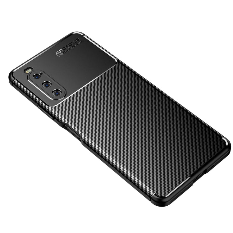 Carbon Fiber Texture Shockproof TPU Phone Case, For Sony Xperia 10 IV