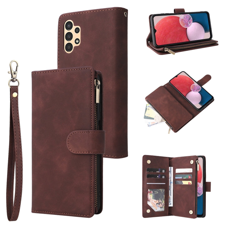 Multifunctional Frosted Zipper Wallet Leather Phone Case, For Samsung Galaxy A13 4G, For Samsung Galaxy A23, For OnePlus 9 Pro, For OnePlus 9, For Google Pixel 6 Pro, For Google Pixel 6a