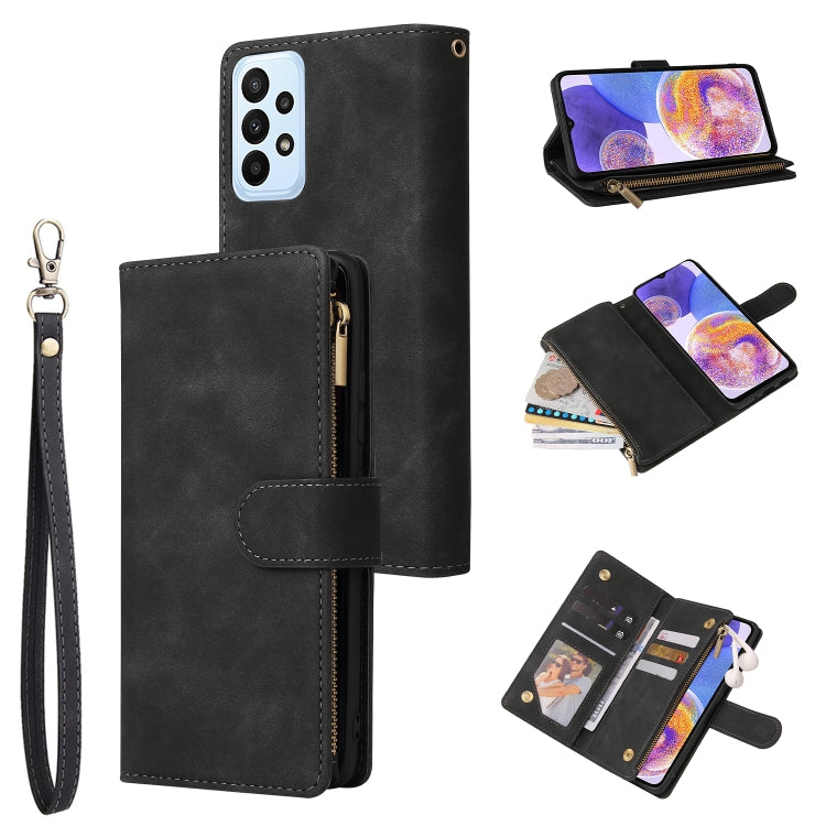 Multifunctional Frosted Zipper Wallet Leather Phone Case, For Samsung Galaxy A13 4G, For Samsung Galaxy A23, For OnePlus 9 Pro, For OnePlus 9, For Google Pixel 6 Pro, For Google Pixel 6a