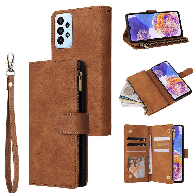 Multifunctional Frosted Zipper Wallet Leather Phone Case, For Samsung Galaxy A13 4G, For Samsung Galaxy A23, For OnePlus 9 Pro, For OnePlus 9, For Google Pixel 6 Pro, For Google Pixel 6a