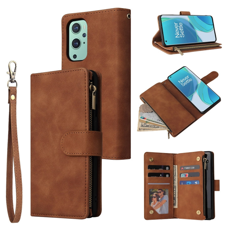 Multifunctional Frosted Zipper Wallet Leather Phone Case, For Samsung Galaxy A13 4G, For Samsung Galaxy A23, For OnePlus 9 Pro, For OnePlus 9, For Google Pixel 6 Pro, For Google Pixel 6a