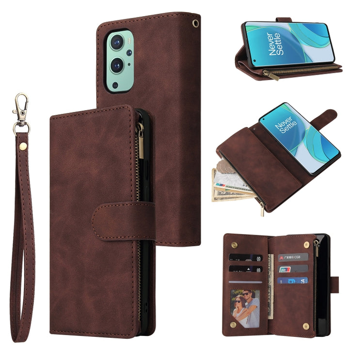 Multifunctional Frosted Zipper Wallet Leather Phone Case, For Samsung Galaxy A13 4G, For Samsung Galaxy A23, For OnePlus 9 Pro, For OnePlus 9, For Google Pixel 6 Pro, For Google Pixel 6a