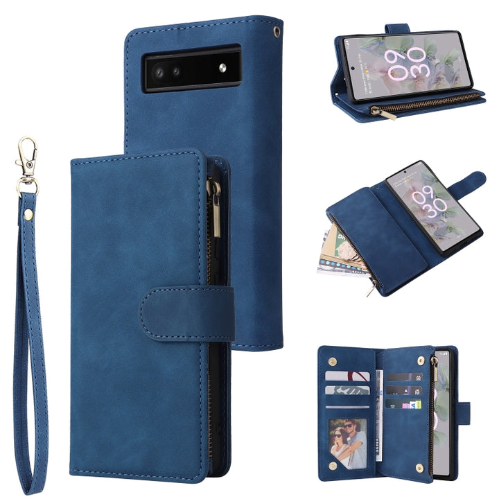 Multifunctional Frosted Zipper Wallet Leather Phone Case, For Samsung Galaxy A13 4G, For Samsung Galaxy A23, For OnePlus 9 Pro, For OnePlus 9, For Google Pixel 6 Pro, For Google Pixel 6a