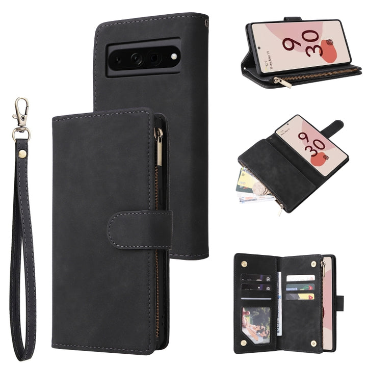 Multifunctional Frosted Zipper Wallet Leather Phone Case, For Google Pixel 7 5G, For Google Pixel 7 Pro 5G, For Xiaomi Redmi Note 11 Pro International, For Xiaomi Redmi Note 11S