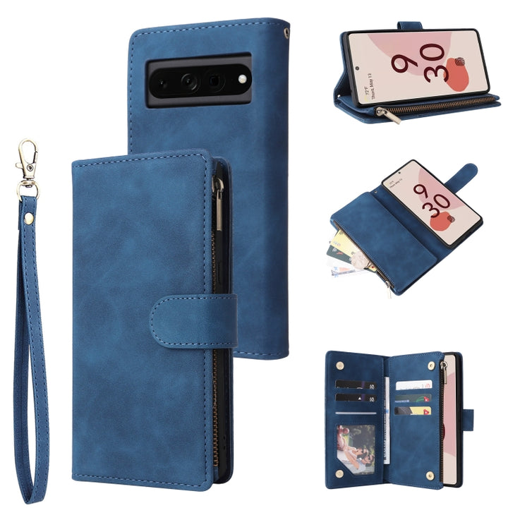 Multifunctional Frosted Zipper Wallet Leather Phone Case, For Google Pixel 7 5G, For Google Pixel 7 Pro 5G, For Xiaomi Redmi Note 11 Pro International, For Xiaomi Redmi Note 11S