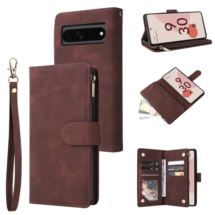 Multifunctional Frosted Zipper Wallet Leather Phone Case, For Google Pixel 7 5G, For Google Pixel 7 Pro 5G, For Xiaomi Redmi Note 11 Pro International, For Xiaomi Redmi Note 11S