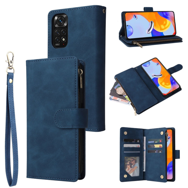 Multifunctional Frosted Zipper Wallet Leather Phone Case, For Google Pixel 7 5G, For Google Pixel 7 Pro 5G, For Xiaomi Redmi Note 11 Pro International, For Xiaomi Redmi Note 11S