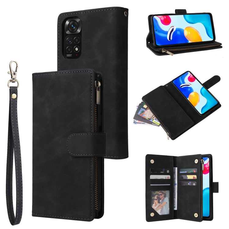 Multifunctional Frosted Zipper Wallet Leather Phone Case, For Google Pixel 7 5G, For Google Pixel 7 Pro 5G, For Xiaomi Redmi Note 11 Pro International, For Xiaomi Redmi Note 11S