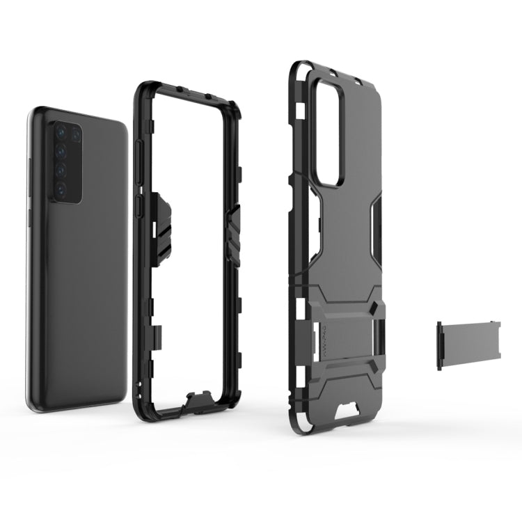 PC + TPU Shockproof Protective Case with Holder, For Huawei P40, For Huawei P40 Pro, For OPPO A91, For OPPO Reno3