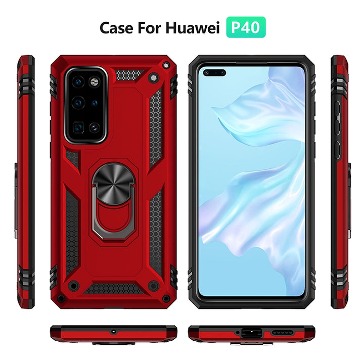 Shockproof TPU + PC Protective Case with 360 Degree Rotating Holder, For Huawei P40, For Xiaomi Mi 10 Pro