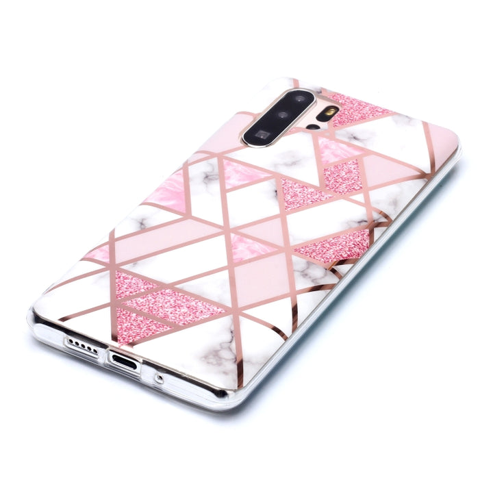 Plating Marble Pattern Soft TPU Protective Case, For Huawei P30 Pro, For Huawei P30 lite, For Huawei Y5 (2019), For Huawei Y6 (2019), For Huawei Y7 (2019)