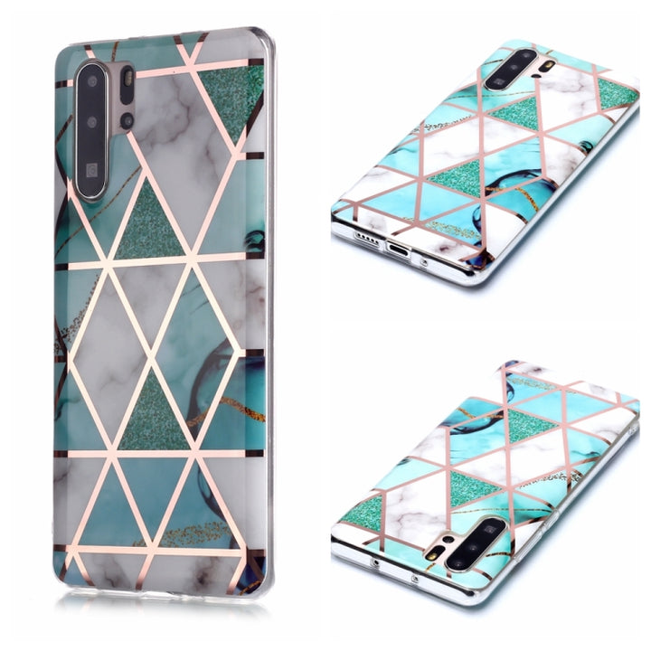 Plating Marble Pattern Soft TPU Protective Case, For Huawei P30 Pro, For Huawei P30 lite, For Huawei Y5 (2019), For Huawei Y6 (2019), For Huawei Y7 (2019)