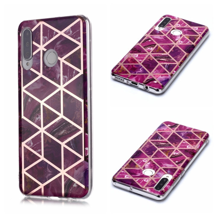 Plating Marble Pattern Soft TPU Protective Case, For Huawei P30 Pro, For Huawei P30 lite, For Huawei Y5 (2019), For Huawei Y6 (2019), For Huawei Y7 (2019)