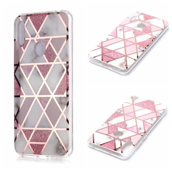 Plating Marble Pattern Soft TPU Protective Case, For Huawei P30 Pro, For Huawei P30 lite, For Huawei Y5 (2019), For Huawei Y6 (2019), For Huawei Y7 (2019)