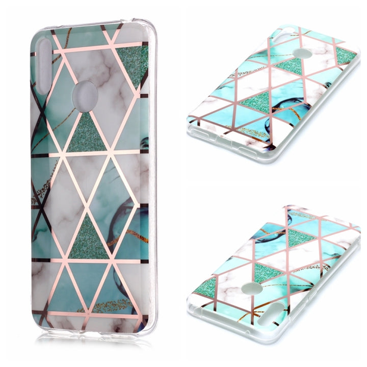 Plating Marble Pattern Soft TPU Protective Case, For Huawei P30 Pro, For Huawei P30 lite, For Huawei Y5 (2019), For Huawei Y6 (2019), For Huawei Y7 (2019)