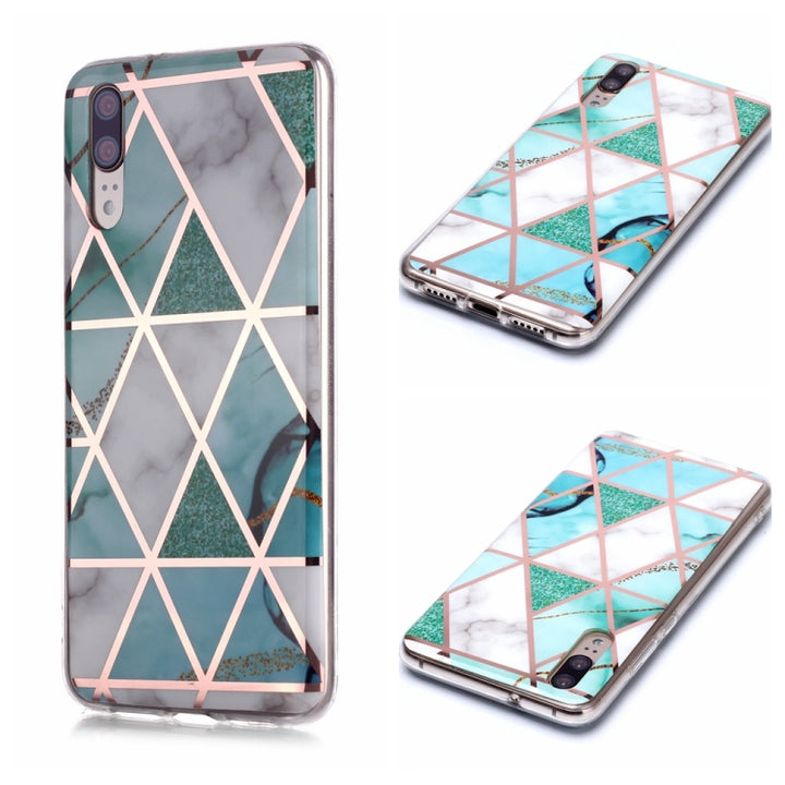 Plating Marble Pattern Soft TPU Protective Case, For Huawei Mate 20 lite, For Huawei Honor 10 Lite, For Huawei P20, For Huawei P20 Pro, For Huawei P20 lite /  nova 3e