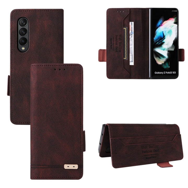 Magnetic Clasp Flip Leather Phone Case, For Samsung Galaxy Z Fold3 5G