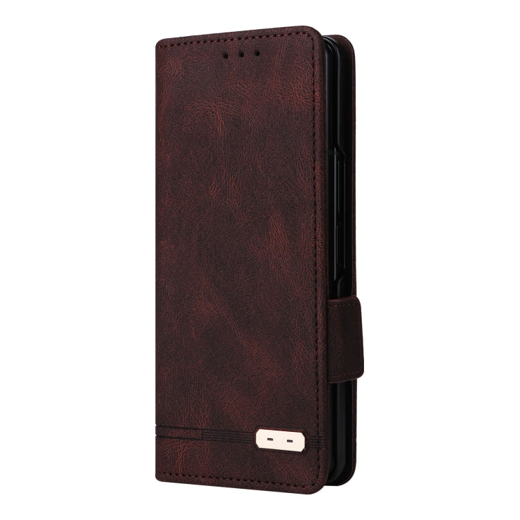 Magnetic Clasp Flip Leather Phone Case, For Samsung Galaxy Z Fold3 5G