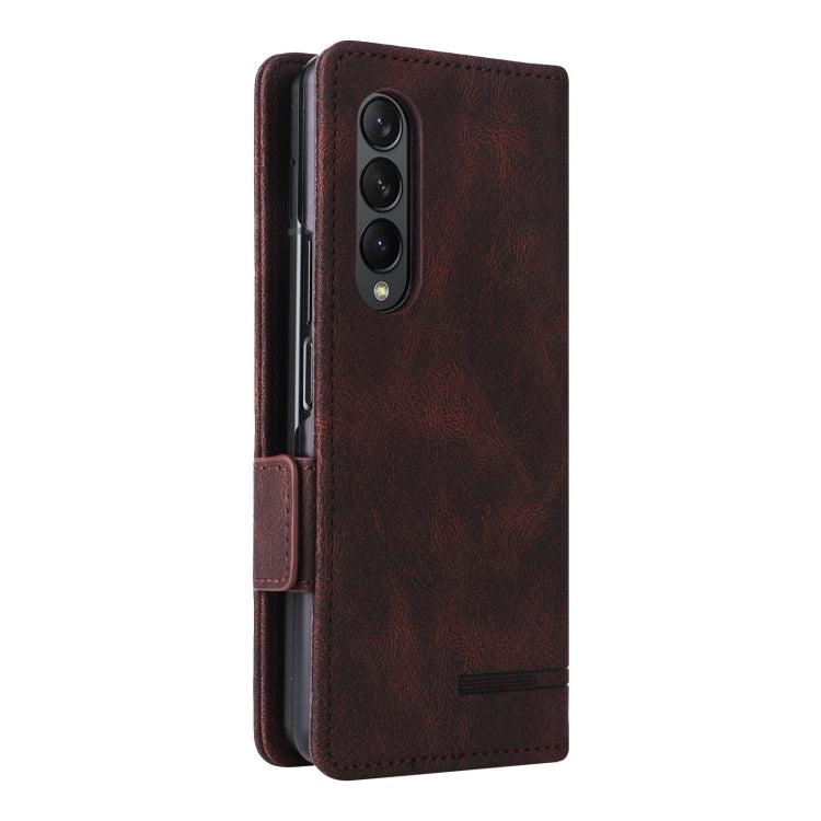 Magnetic Clasp Flip Leather Phone Case, For Samsung Galaxy Z Fold3 5G