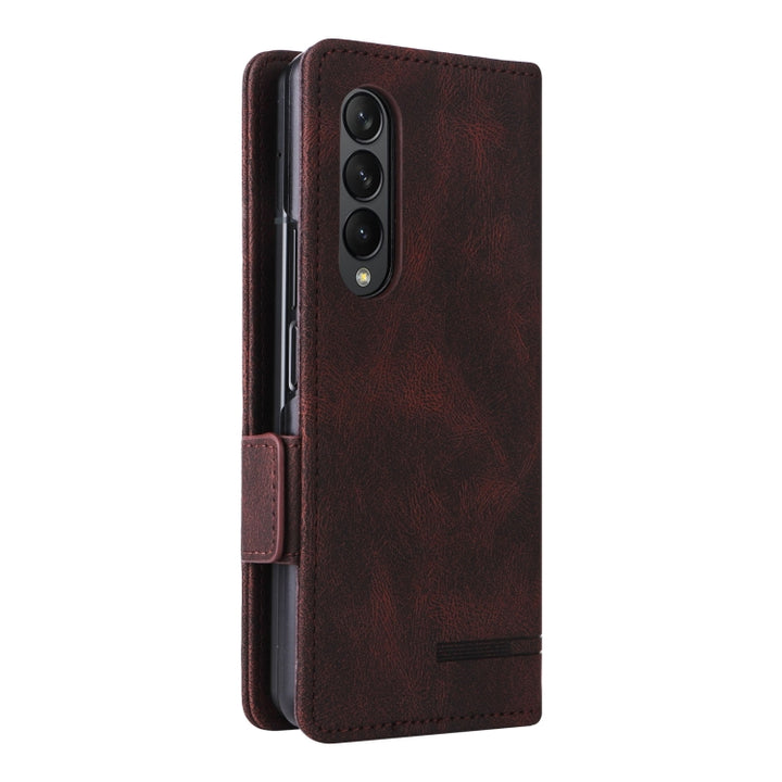 Magnetic Clasp Flip Leather Phone Case, For Samsung Galaxy Z Fold3 5G