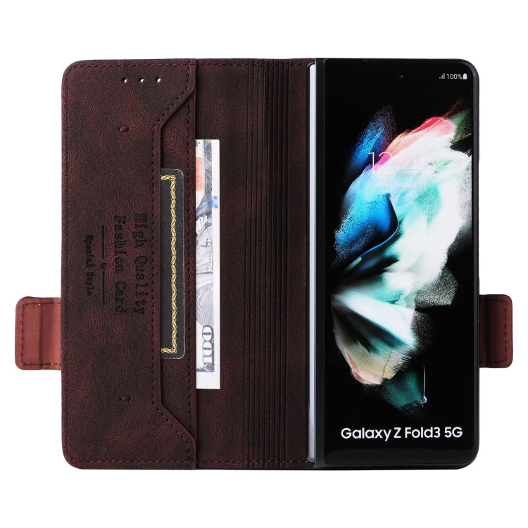 Magnetic Clasp Flip Leather Phone Case, For Samsung Galaxy Z Fold3 5G