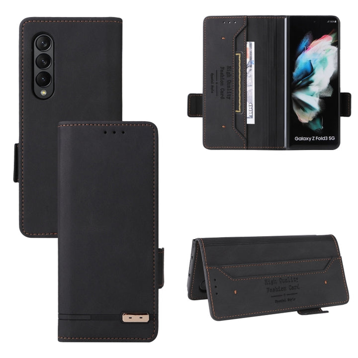 Magnetic Clasp Flip Leather Phone Case, For Samsung Galaxy Z Fold3 5G