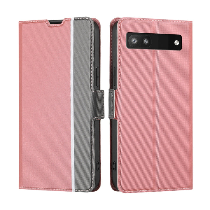 Twill Texture Side Button Leather Phone Case, For Google Pixel 6a, For Google Pixel 7 5G, For Google Pixel 6, For Google Pixel 6 Pro