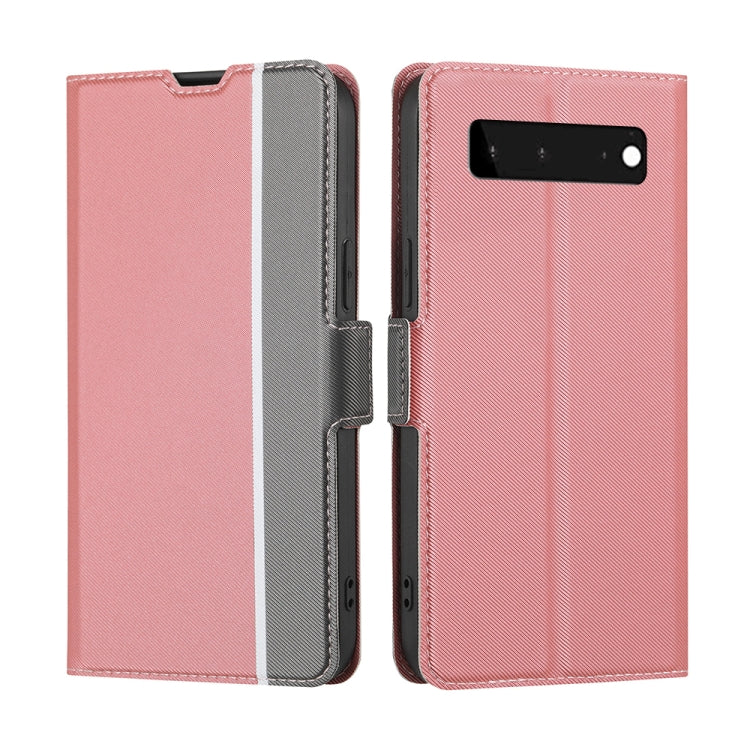 Twill Texture Side Button Leather Phone Case, For Google Pixel 6a, For Google Pixel 7 5G, For Google Pixel 6, For Google Pixel 6 Pro