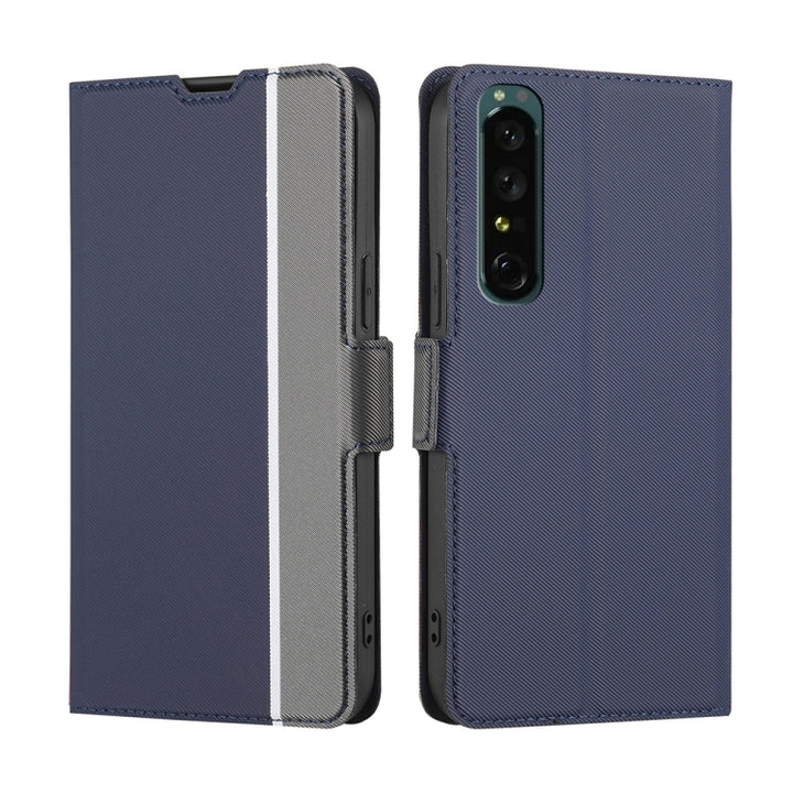 Twill Texture Side Button Leather Phone Case, For Sony Xperia 1 IV, For Sony Xperia 10 IV, For Sony Xperia Ace III, For Sony Xperia Pro-I, For ZTE Blade L9