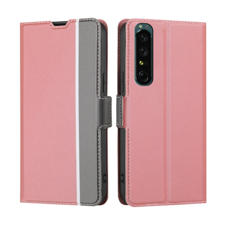 Twill Texture Side Button Leather Phone Case, For Sony Xperia 1 IV, For Sony Xperia 10 IV, For Sony Xperia Ace III, For Sony Xperia Pro-I, For ZTE Blade L9