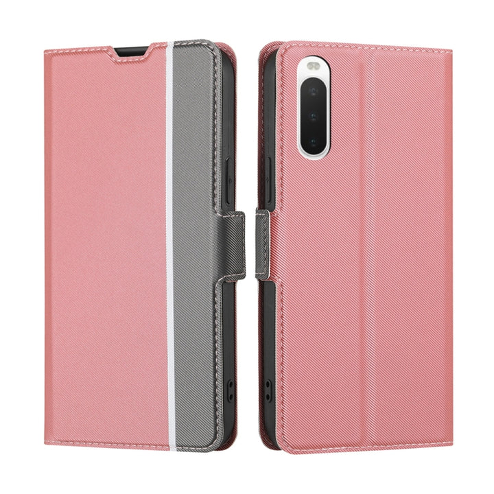 Twill Texture Side Button Leather Phone Case, For Sony Xperia 1 IV, For Sony Xperia 10 IV, For Sony Xperia Ace III, For Sony Xperia Pro-I, For ZTE Blade L9