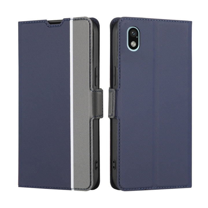 Twill Texture Side Button Leather Phone Case, For Sony Xperia 1 IV, For Sony Xperia 10 IV, For Sony Xperia Ace III, For Sony Xperia Pro-I, For ZTE Blade L9