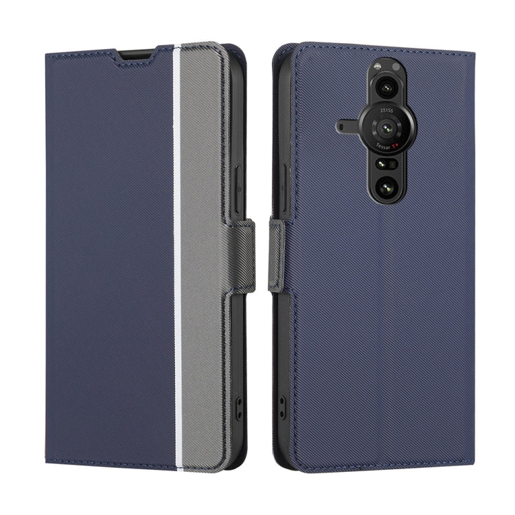 Twill Texture Side Button Leather Phone Case, For Sony Xperia 1 IV, For Sony Xperia 10 IV, For Sony Xperia Ace III, For Sony Xperia Pro-I, For ZTE Blade L9