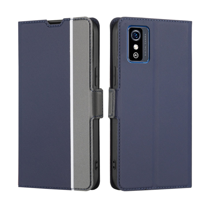 Twill Texture Side Button Leather Phone Case, For Sony Xperia 1 IV, For Sony Xperia 10 IV, For Sony Xperia Ace III, For Sony Xperia Pro-I, For ZTE Blade L9