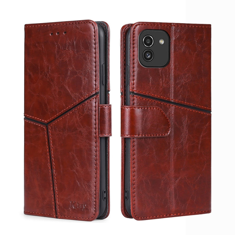 Geometric Stitching Horizontal Flip TPU + PU Leather Phone Case, For Google Pixel 7 5G, For Nokia G21/G11, For Samsung Galaxy A03 EU, For Samsung Galaxy A23 5G, For Samsung Galaxy M33 5G