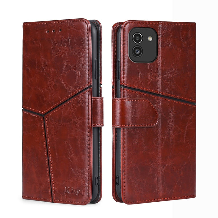 Geometric Stitching Horizontal Flip TPU + PU Leather Phone Case, For Google Pixel 7 5G, For Nokia G21/G11, For Samsung Galaxy A03 EU, For Samsung Galaxy A23 5G, For Samsung Galaxy M33 5G