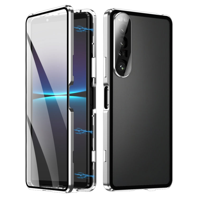 HD Magnetic Metal Tempered Glass Phone Case, For Sony Xperia 1 IV