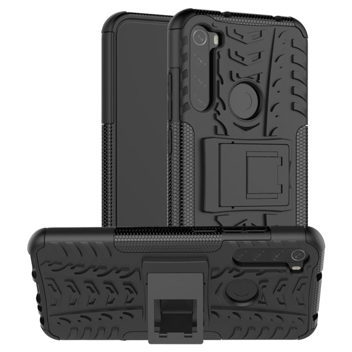 Tire Texture Shockproof TPU+PC Protective Case with Holder, For Xiaomi Mi 10, For Xiaomi 10 Pro, For Xiaomi CC9 Pro, For Xiaomi Redmi Note 8T