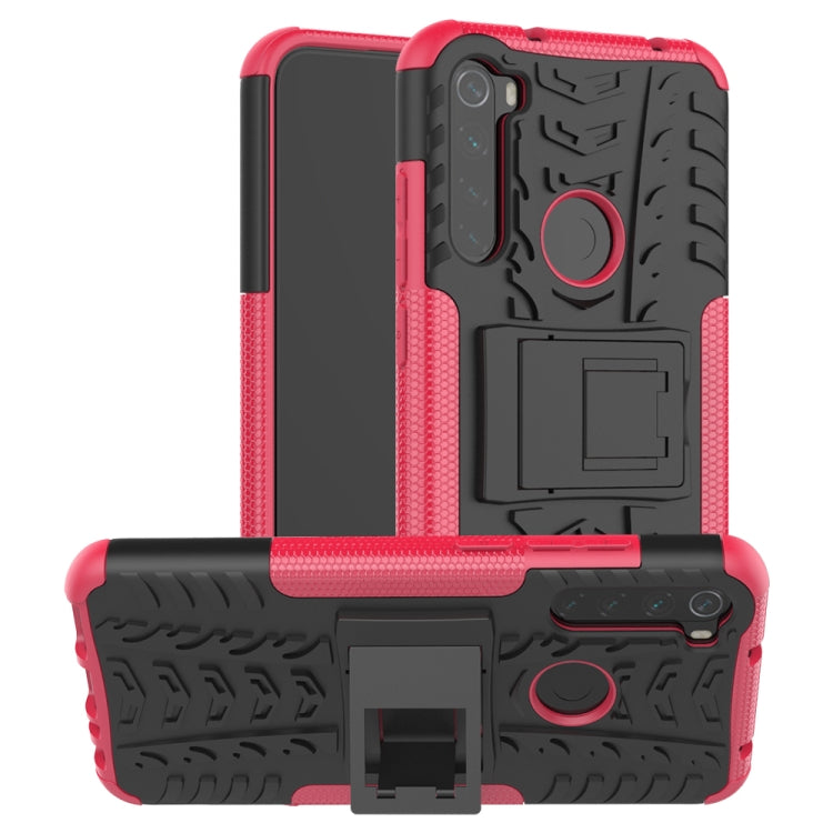 Tire Texture Shockproof TPU+PC Protective Case with Holder, For Xiaomi Mi 10, For Xiaomi 10 Pro, For Xiaomi CC9 Pro, For Xiaomi Redmi Note 8T