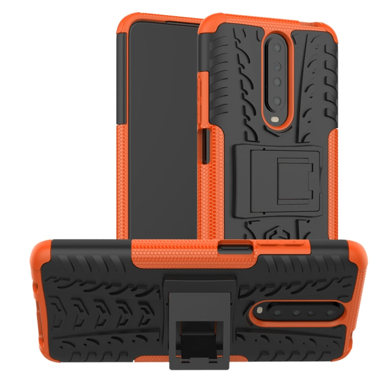 Tire Texture Shockproof TPU+PC Protective Case with Holder, For Xiaomi Redmi K30, For Galaxy A51, For Galaxy A71, For Galaxy Note 10 Lite