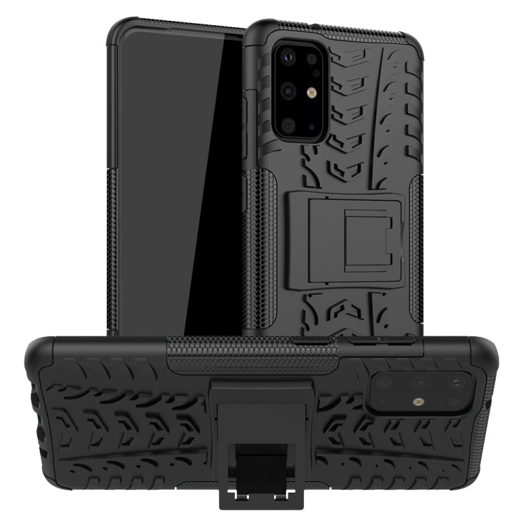 Tire Texture Shockproof TPU+PC Protective Case with Holder, For Galaxy S10e, For Galaxy S20, For Galaxy S20+, For Galaxy S20 Ultra