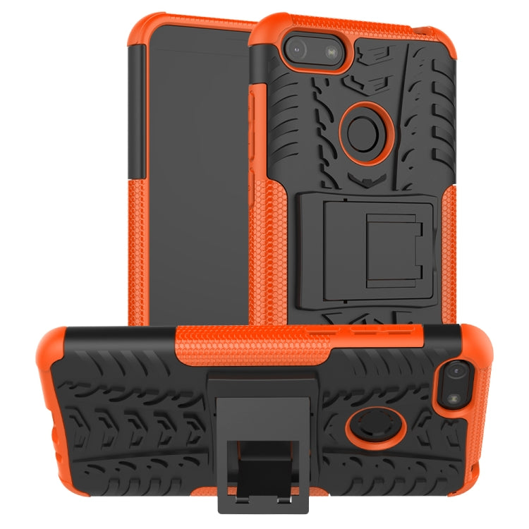 Tire Texture Shockproof TPU+PC Protective Case with Holder, For Motorola E6 Play, For Huawei Honor 9X Pro, For Huawei Y9 Prime