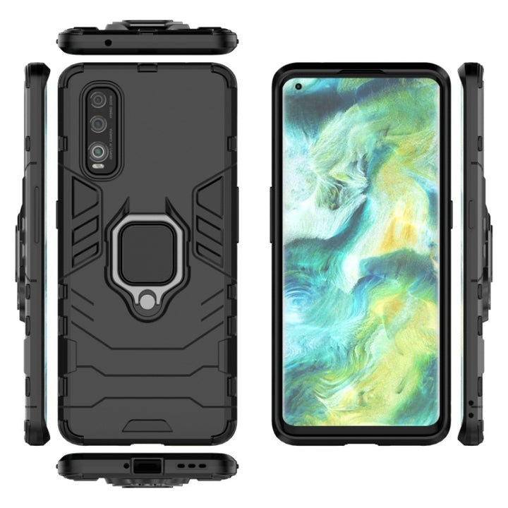 Shockproof PC + TPU Protective Case with Magnetic Ring Holder, For OPPO FIND X2, For Huawei Y7p / P40 Lite E