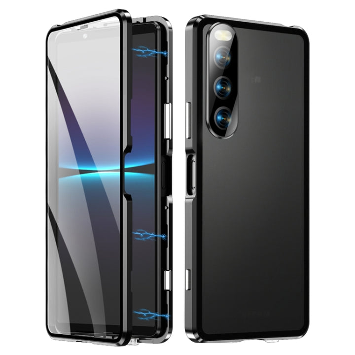 HD Magnetic Metal Tempered Glass Phone Case, For Sony Xperia 10 IV