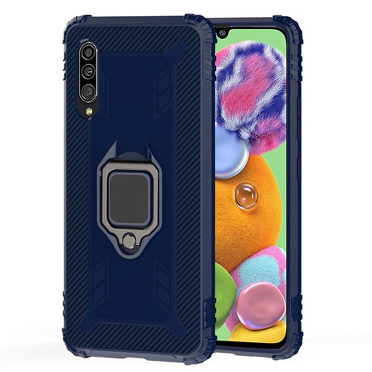 Carbon Fiber Protective Case with 360 Degree Rotating Ring Holder, For Samsung Galaxy A10s, For Samsung Galaxy A20s, For Samsung Galaxy A21 (European Version), For Samsung Galaxy A40, For Samsung Galaxy A70, For Samsung Galaxy A70s