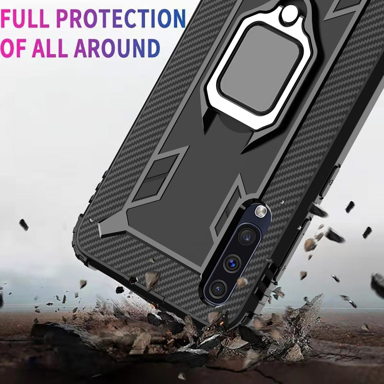 Carbon Fiber Protective Case with 360 Degree Rotating Ring Holder, For Samsung Galaxy A50s