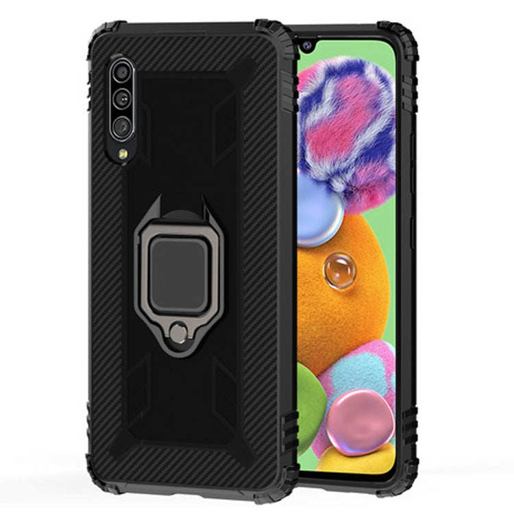 Carbon Fiber Protective Case with 360 Degree Rotating Ring Holder, For Samsung Galaxy A50s