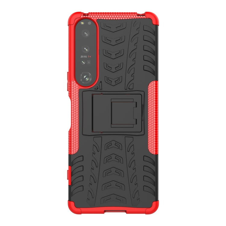 Tire Texture TPU + PC Phone Case with Holder, For Sony Xperia 1 IV, For Amazon Kindle Fire 7 2022