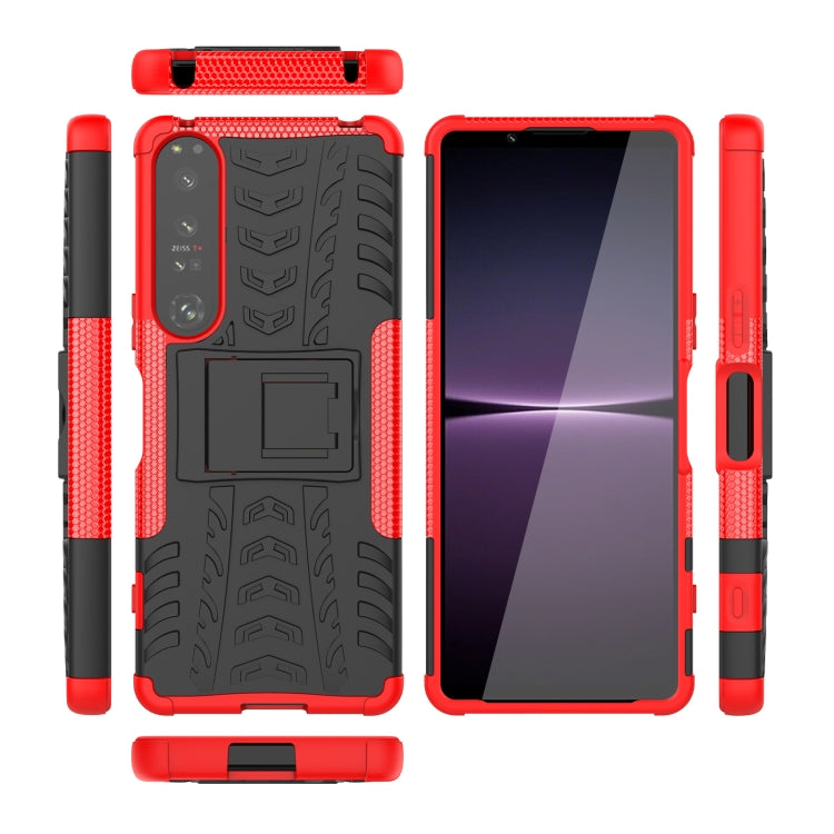 Tire Texture TPU + PC Phone Case with Holder, For Sony Xperia 1 IV, For Amazon Kindle Fire 7 2022