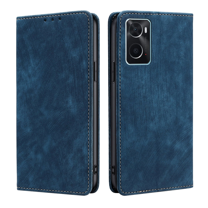 RFID Anti-theft Brush Magnetic Leather Phone Case, For OPPO A36 4G/A76 4G Global, For OPPO Find X2, For OPPO Find X5, For OPPO K10 Pro 5G, For OPPO Reno6 Pro, For OPPO Reno8 5G